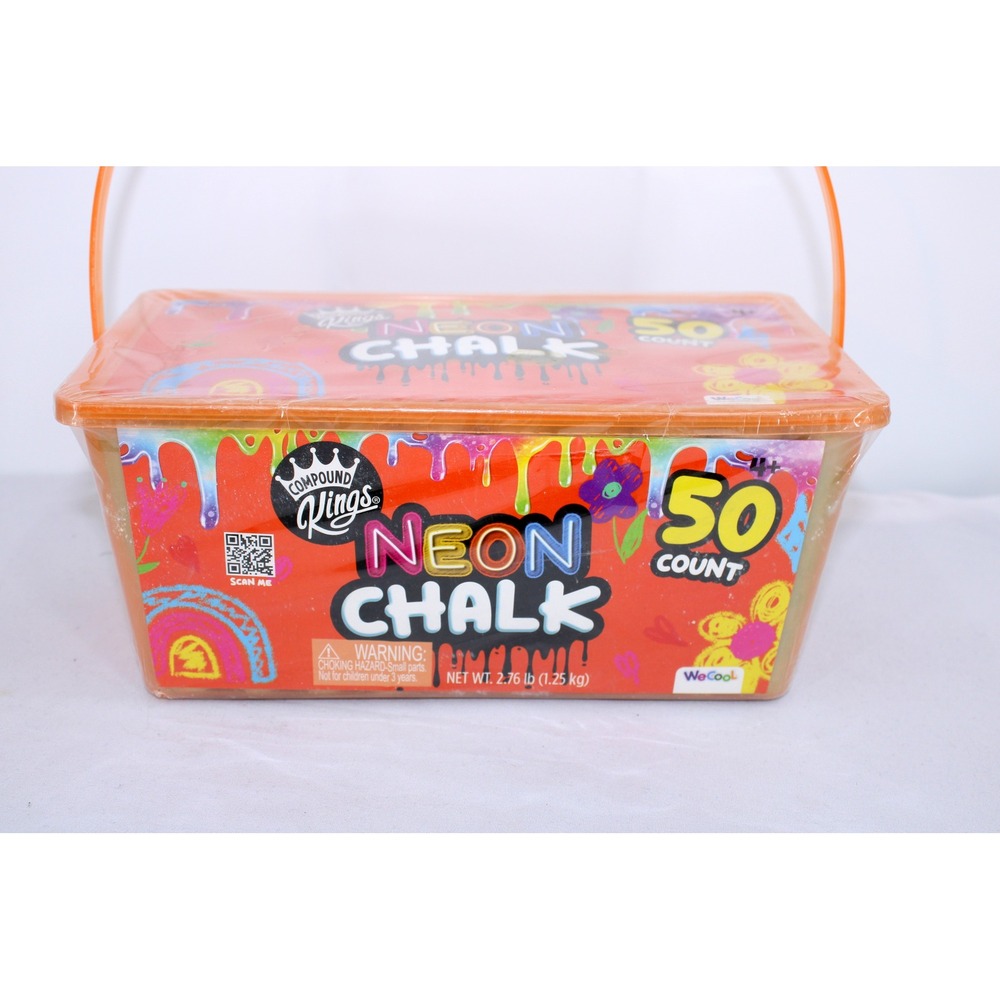 Compound Kings Neon Chalk 50 Count Sidewalk Art Set in Storage Tub - Picture 2 of 4